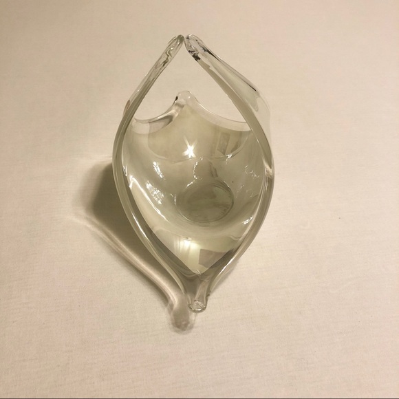 Crystal Clear Murano Style Glassware Candy Dish - Picture 2 of 7